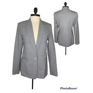 THEORY Gray Blazer Jacket Virgin Wool Blend
Office Career Wear Women's Size 8